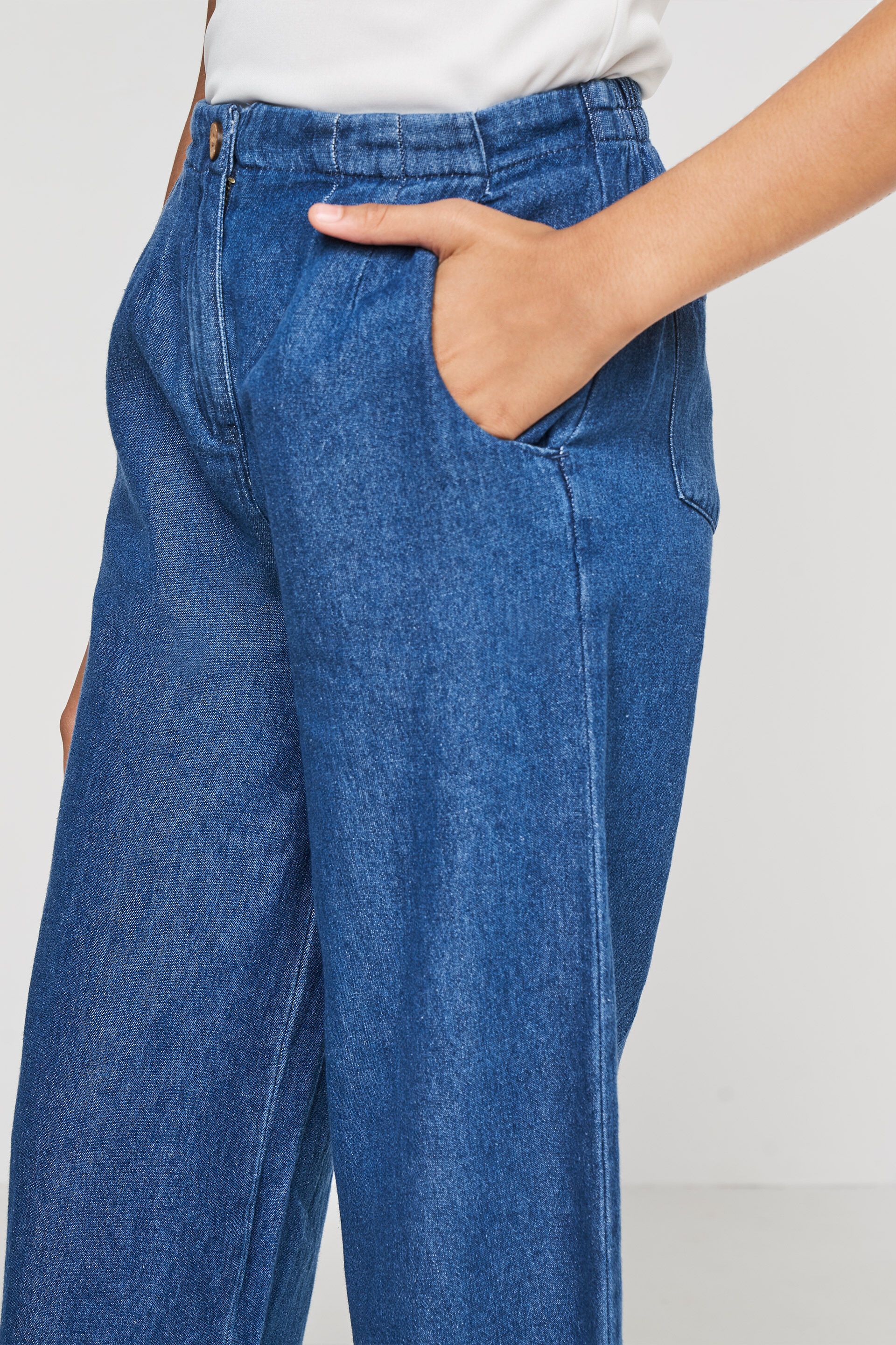 Dark Blue Solid Straight Bottom, Dark Blue, image 5